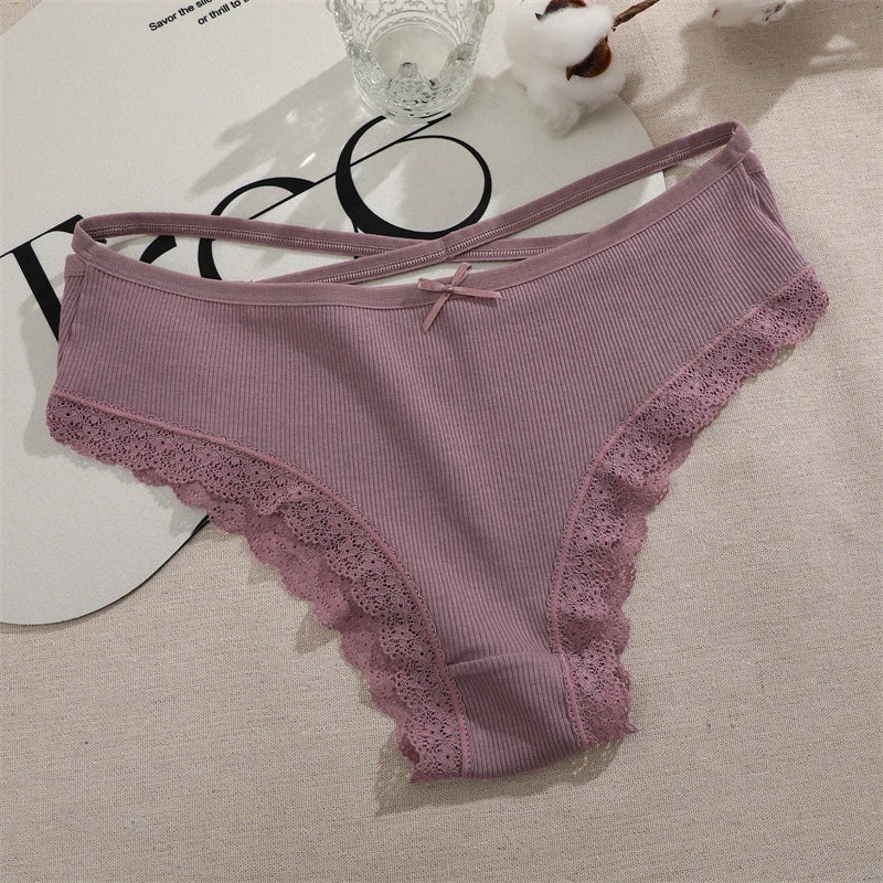 3Pcs Women Cotton Panties Seamless Hollow Sexy Design Unique Low Waist Women Panty Breathable Girl Underwear Soft Lingerie S-XL