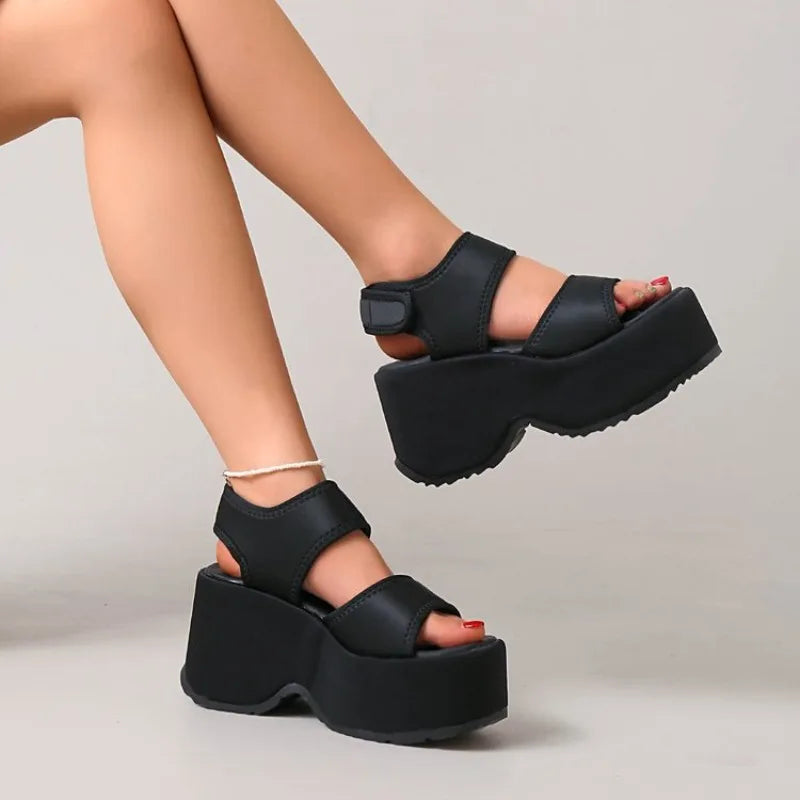 2026 Women's Wedge Heels Slides Height Increasd  High Heels Casual Woman Beach Sandals