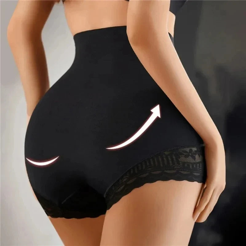 High Waist Lace Flat Belly Shorts For Women Slimming Panties Shapewear Tummy Control Underwear Female Hip Lifting Pants
