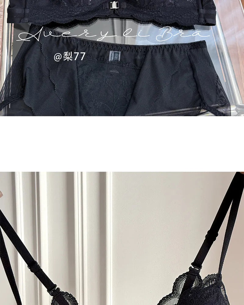 Summer Nouvelle Tendance! Soutien-Gorge Push Up à Fermeture Avant - Bretelles Dentelle Dos, Bralette Légère pour Petite Poitrine