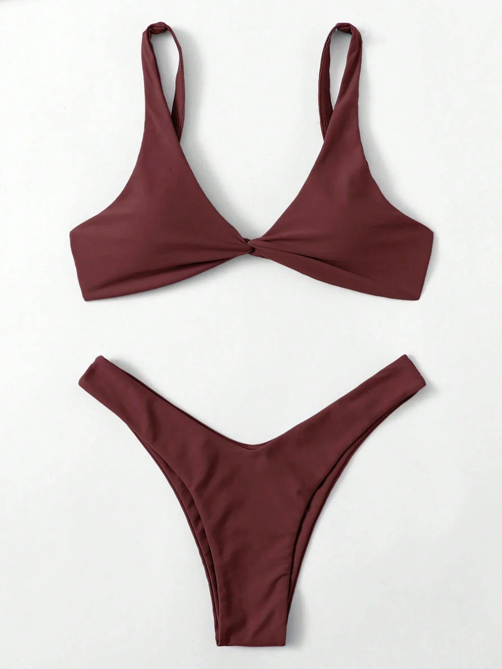 ZTVitality Solid Tie Sexy Bikini 2021 Hot Sale Padded Bra High Leg Bandage Push Up Bikini Set Brazilian Swimsuit Women Swimwear