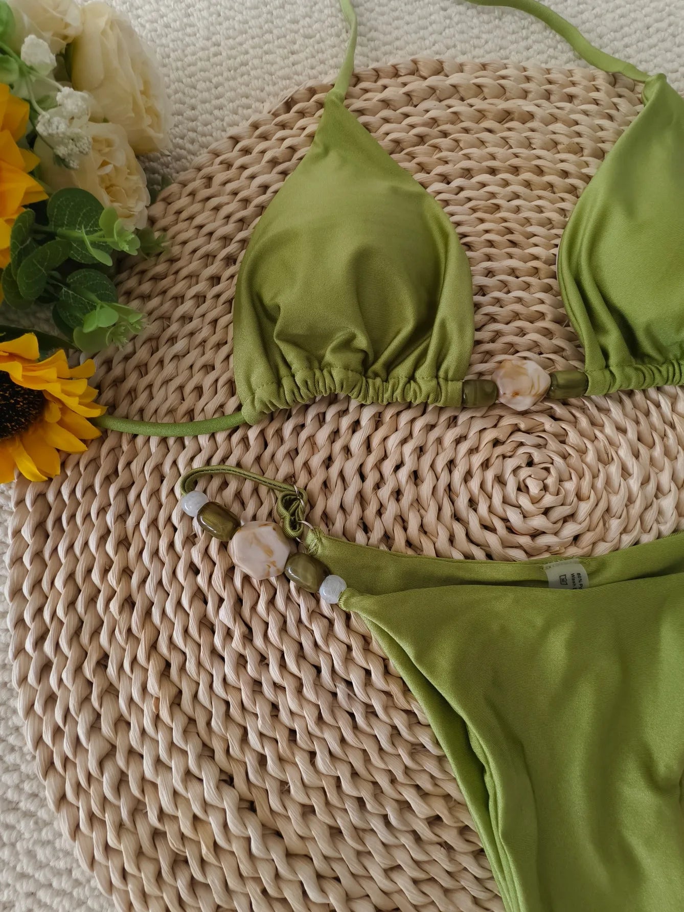 Halter String Bikinis 2026 Stone Swimwear Female Sexy Brazilian Swimsuit Women Bathers Bathing Swimming Swim Suit Beachwear