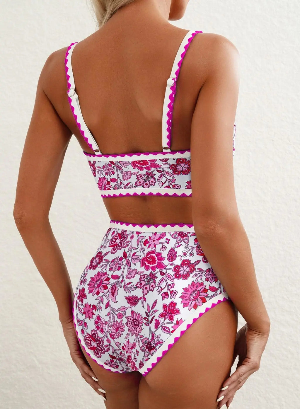 New Sexy Bikinis Print Swimsuits Women's Swimwear Push Up Female Beach Swim Wear Bathing Suits High Waist Bikini Set Pool Bather