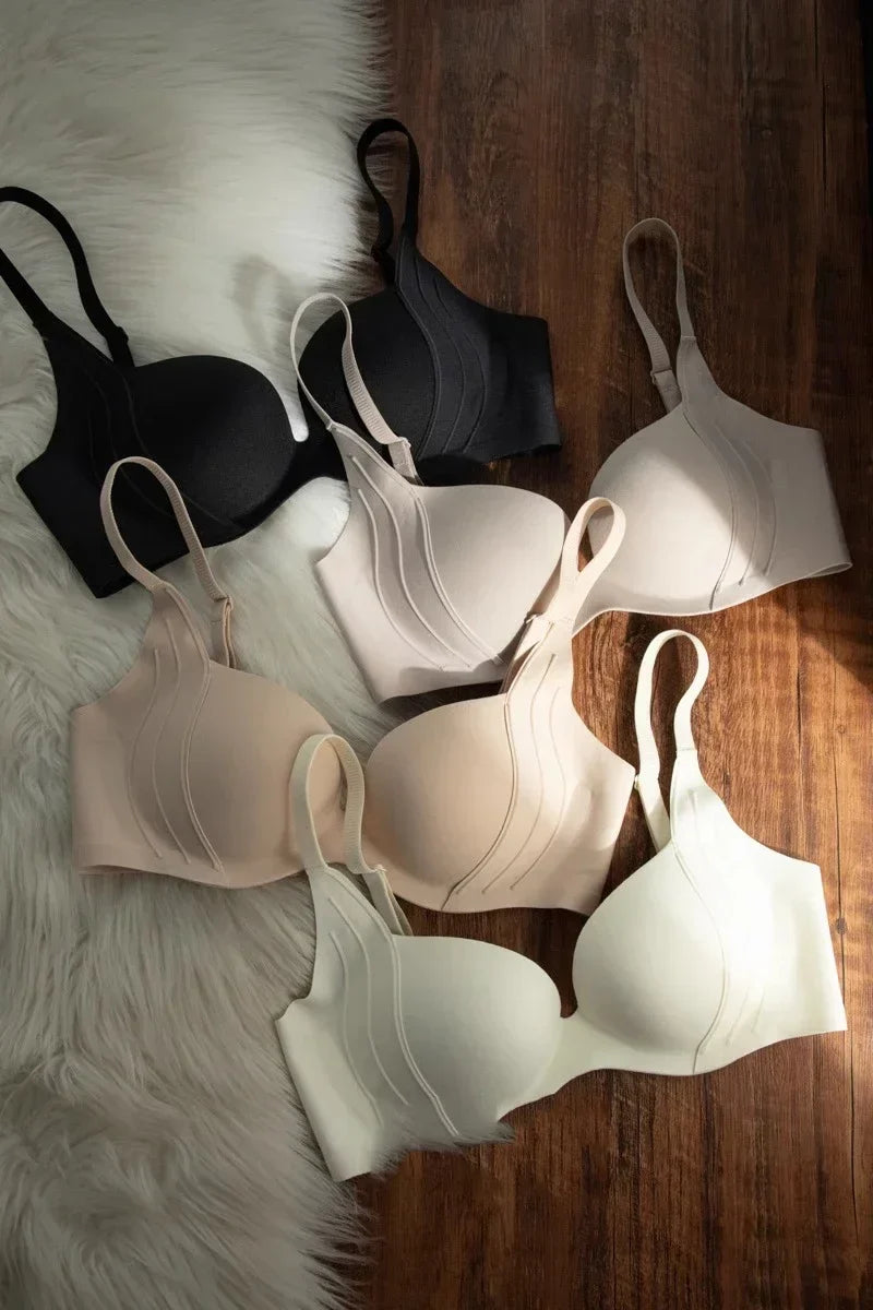 MOYISU Anti-Sag Full Coverage Bra Small Bust | Wireless Push Up Lift | Seamless Bralette for Summer Cooling Comfort CA Underwear