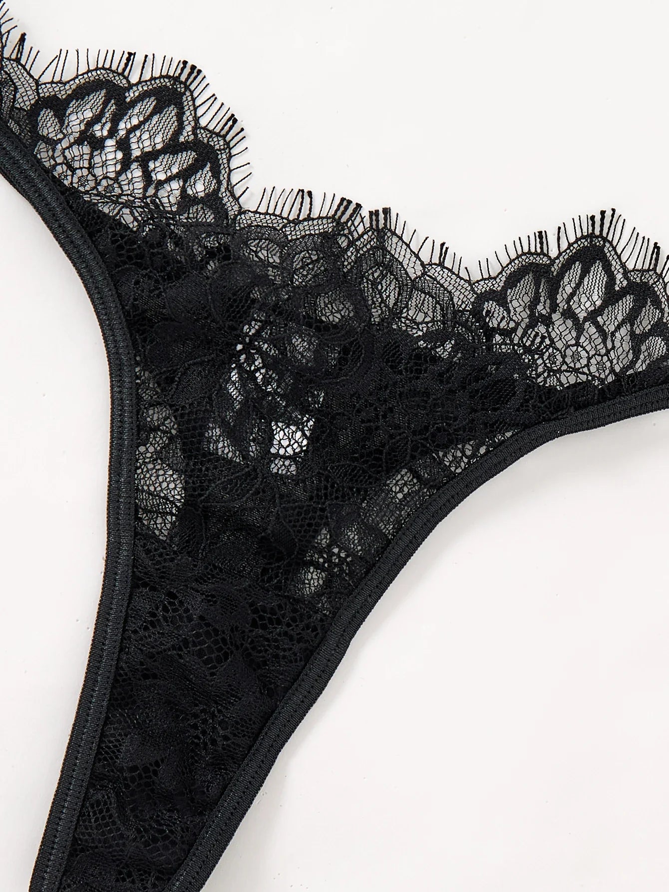 Ladies Sexy Lace Underwear Set Lace Flower Embellished Bra And G-string Sexy Feminine Briefs for Women