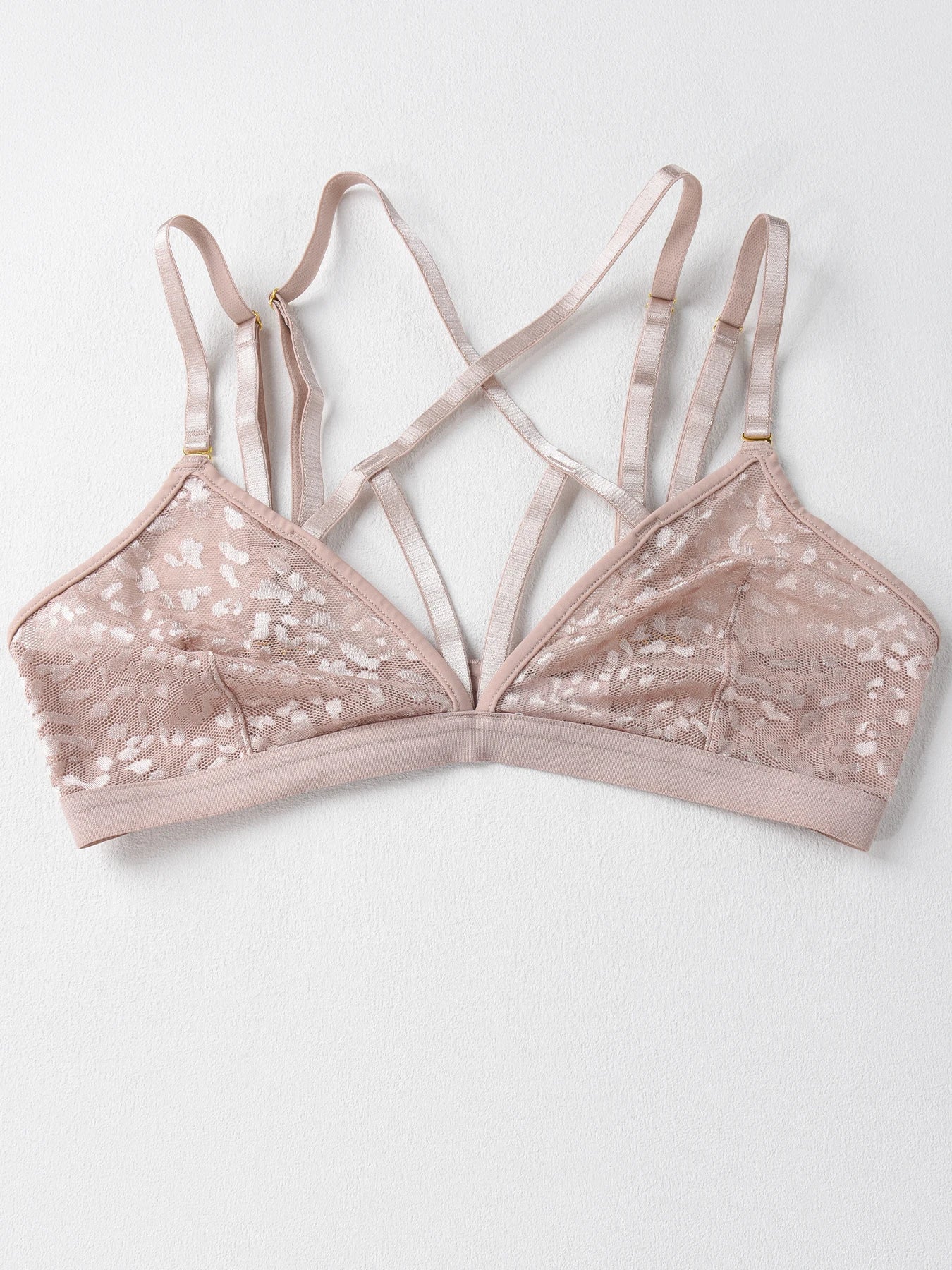 Sexy Leopard Print Jacquard Mesh Bra Ultra-Thin Comfortable Underwear No Padding Lingerie Bra Sexy Unlined Bralette