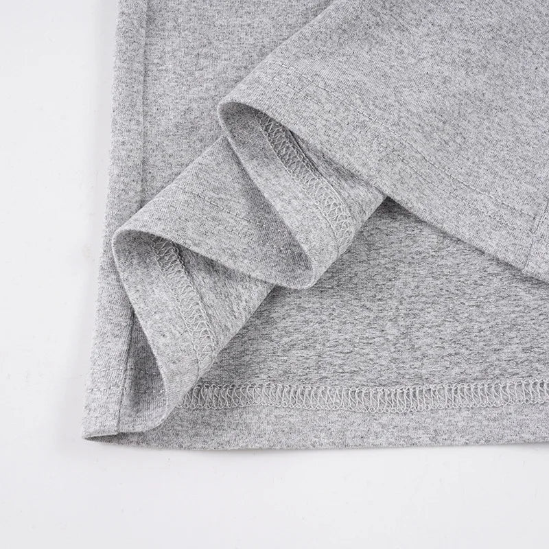 American knitted mid-waisted trousers, simple low-waisted straight loose casual trousers