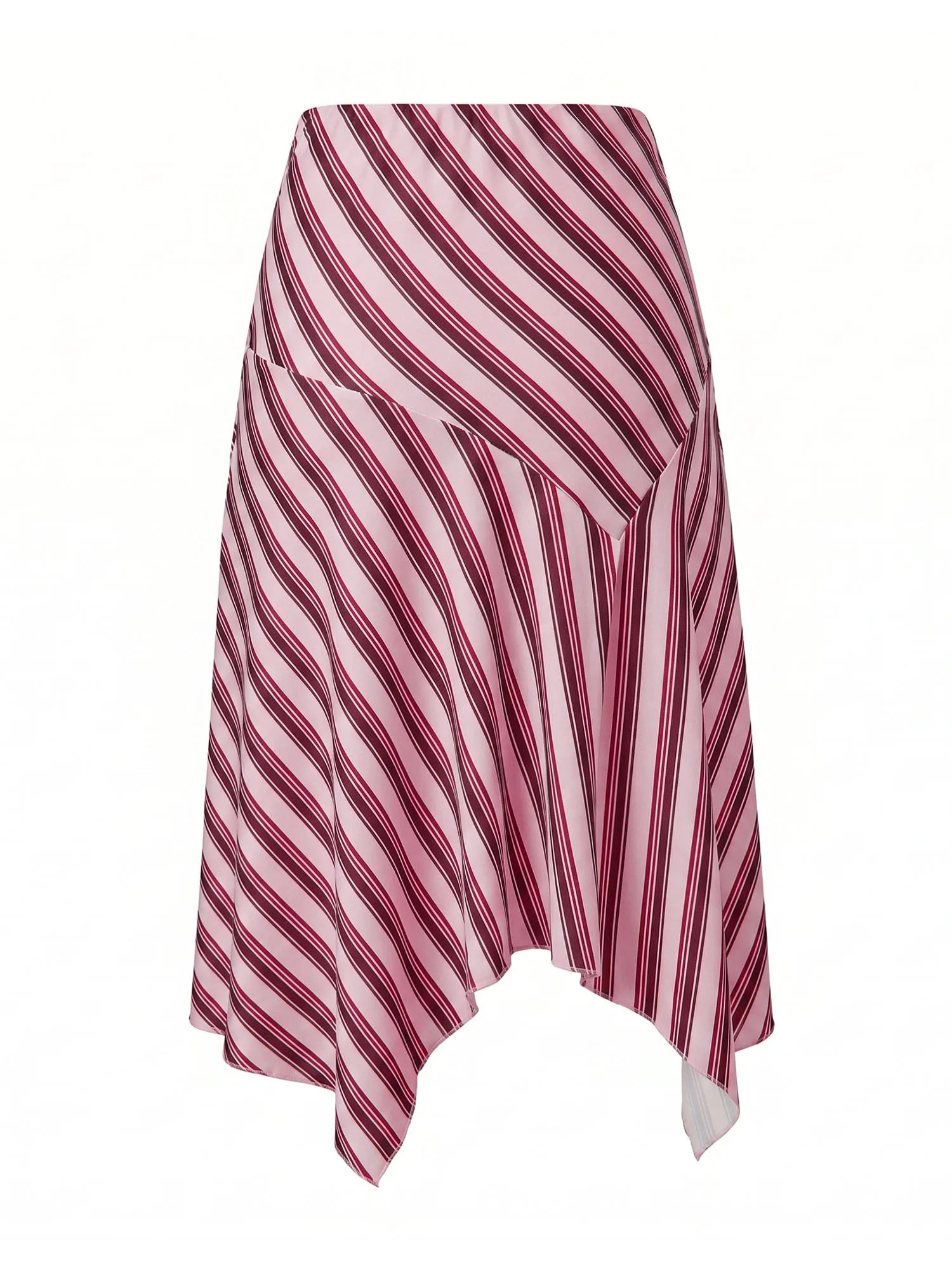 Summer Women's Irregular Hem Midi Skirt Stylish Dots Printed Low Rise Looose A Line Skirts Casual Bohemian Long Skirts