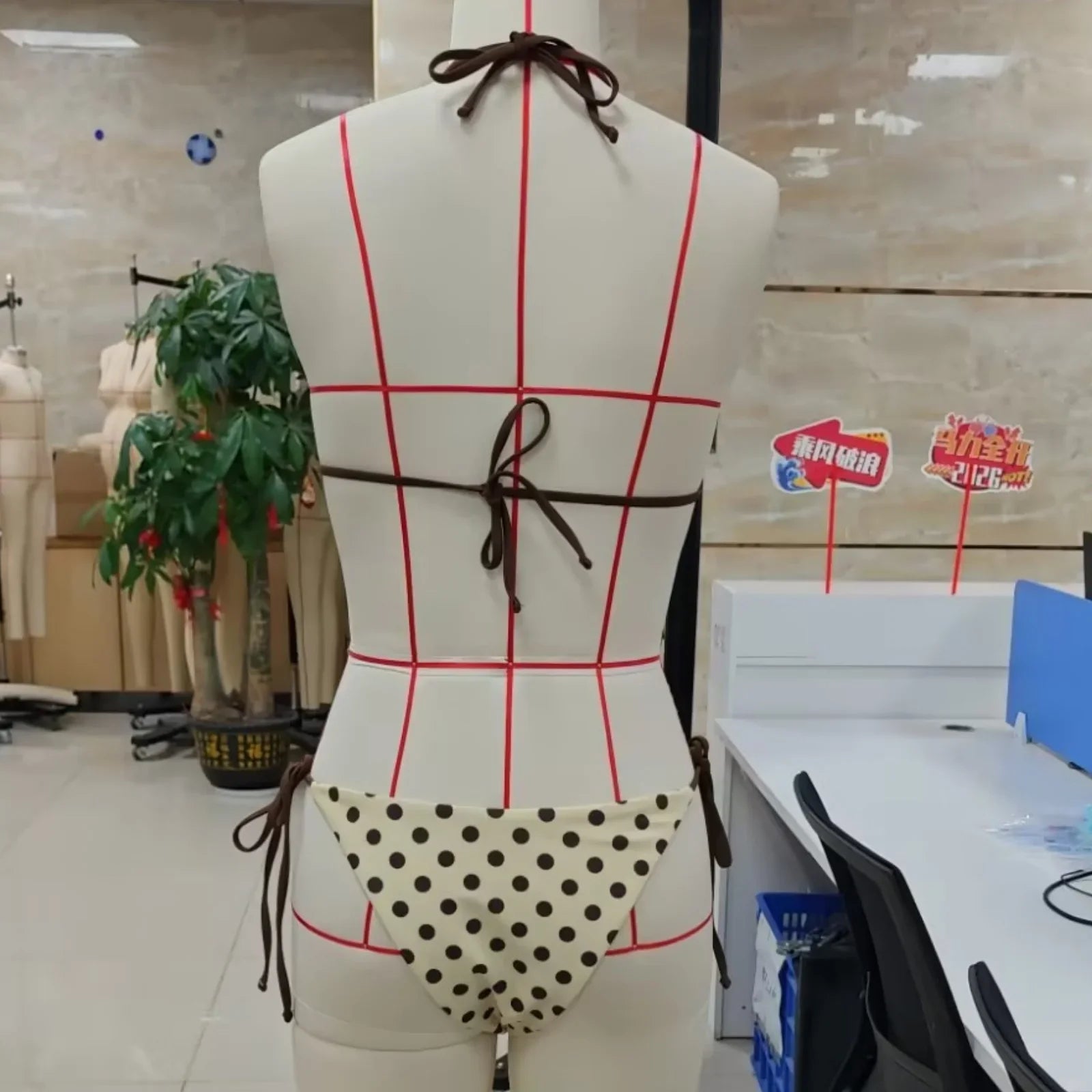 Women's 3 Piece Swimsuits Dots Print Halter Bikini Set Summer Bathing Suits with Cover Up Skirt Set Summer Holiday Suits