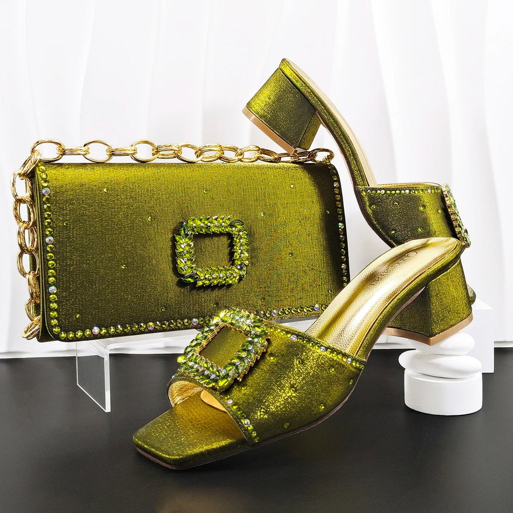 doershow Women Shoes and Bags To Match Set Italy Party Pumps Italian Matching Shoe and Bag Set for Party shoes! HE1-1