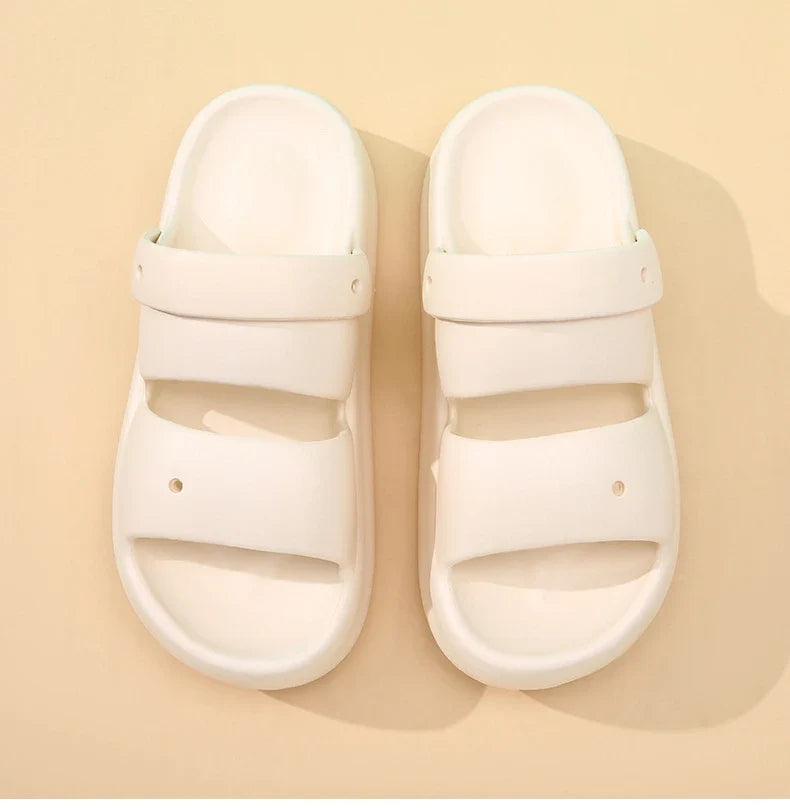 Women Summer Platform Sandals Thick Sole Home Street Slippers Soft EVA Girls Student Daily Walking Shoes 2 Way Wear Sandalias
