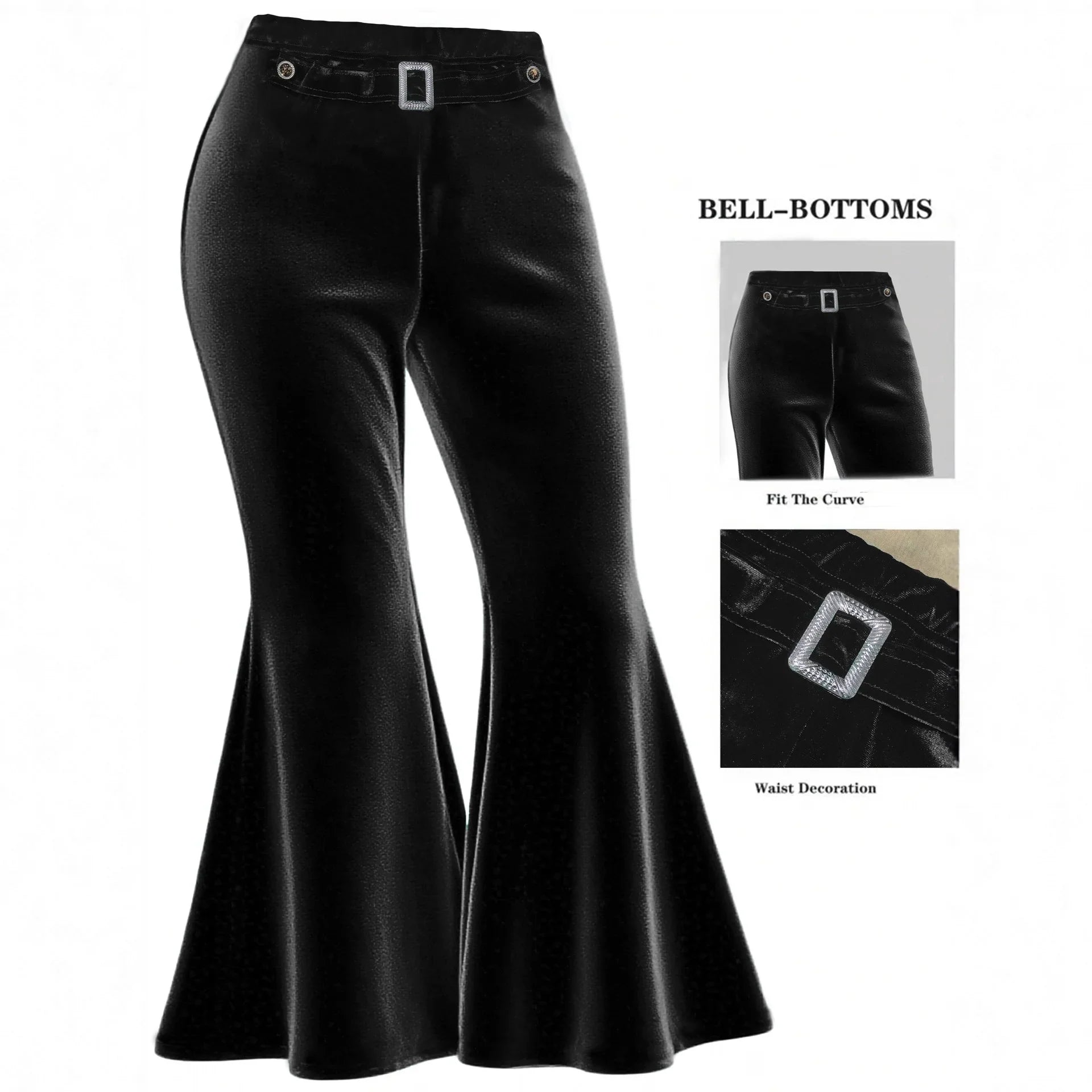 spring and autumn versatile wide-leg pants with metal decoration large size gold velvet wide-leg pants casual pants