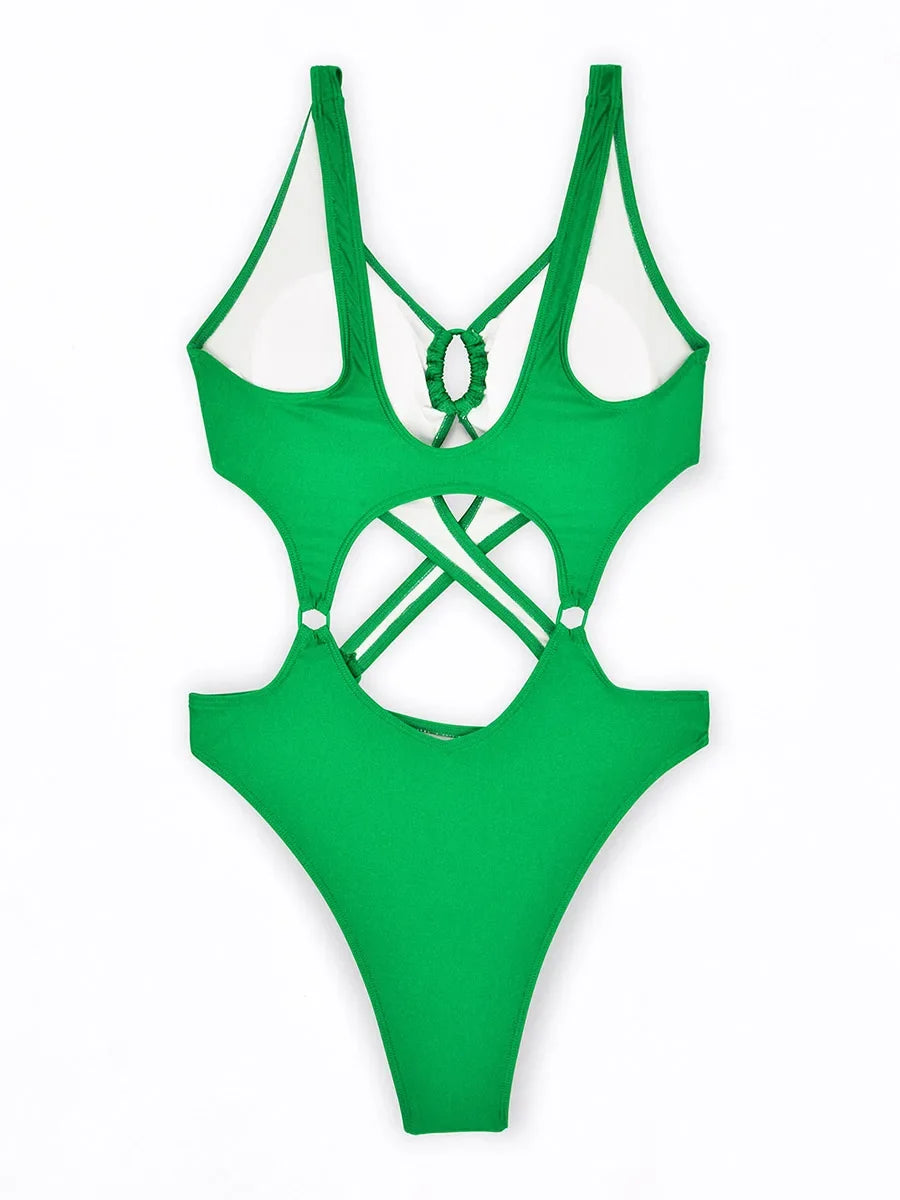 2026 Cut Out Ztvitality Swimsuit One Piece Solid Hollow Out Swimwear Women Bathers Bathing Swimming Swim Suit Female Beach Wear