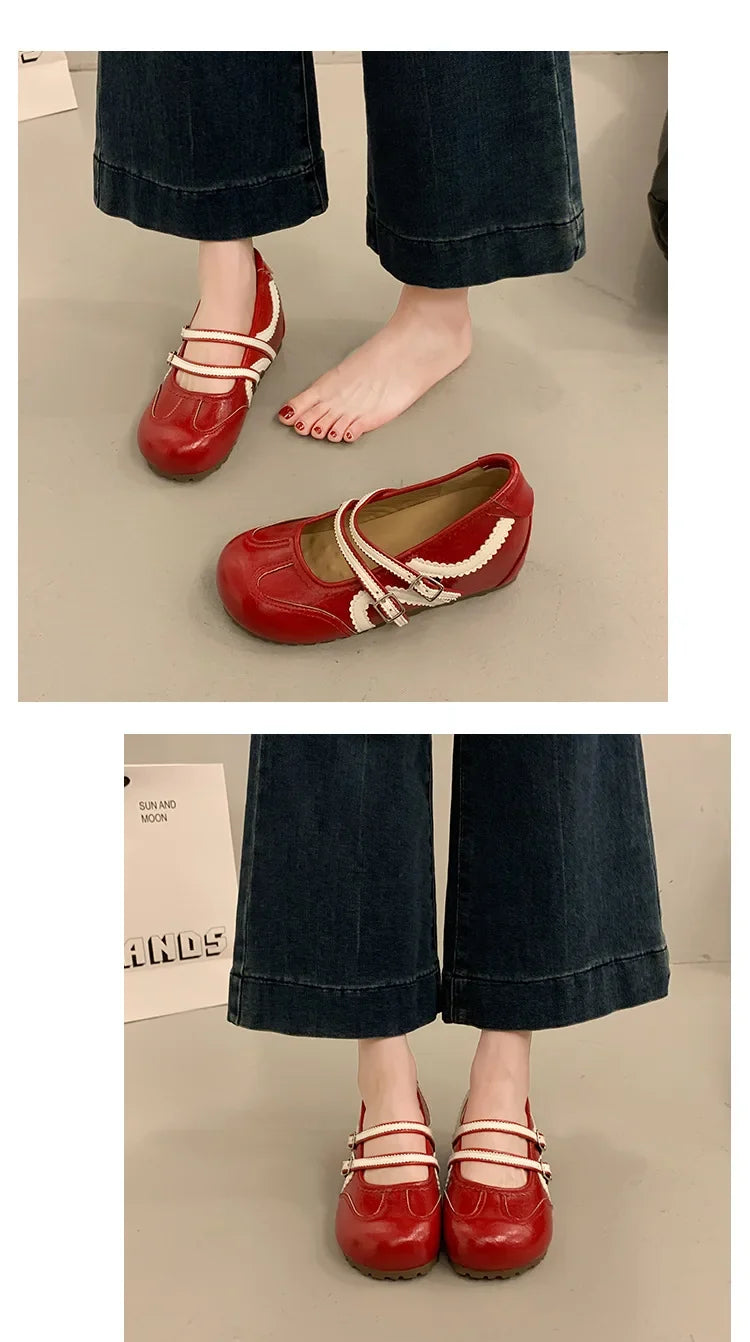 Women's Retro Elegant Shallow Mouth Casual Wedge Heel Mary Jane Shoes  Autumn New Fashion Versatile Comfortable Single Shoes