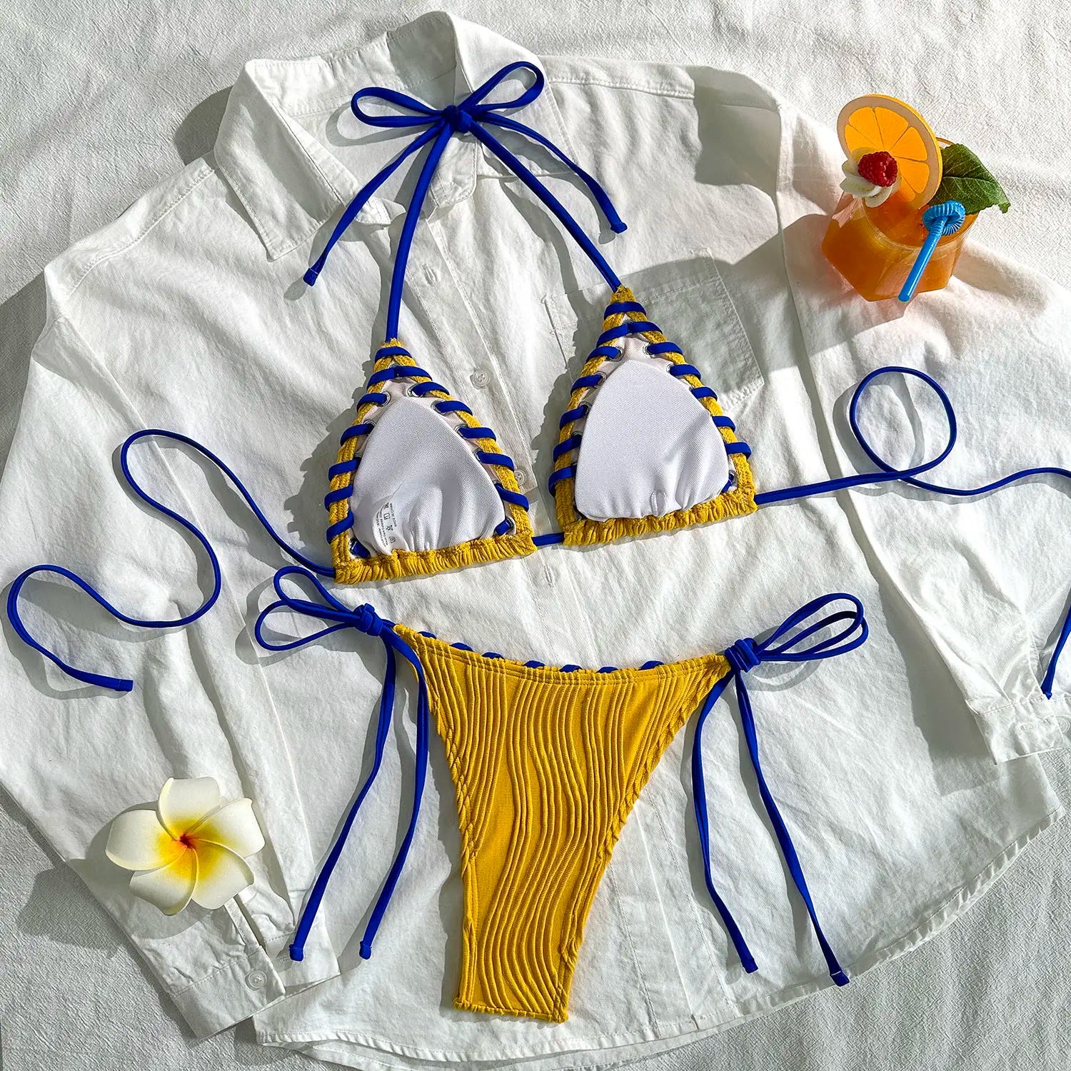 2026 Triangle String Bikinis Women Swimwear Female Sexy Swimsuit Solid Bathers Bathing Swimming Swim Suit Beachwear