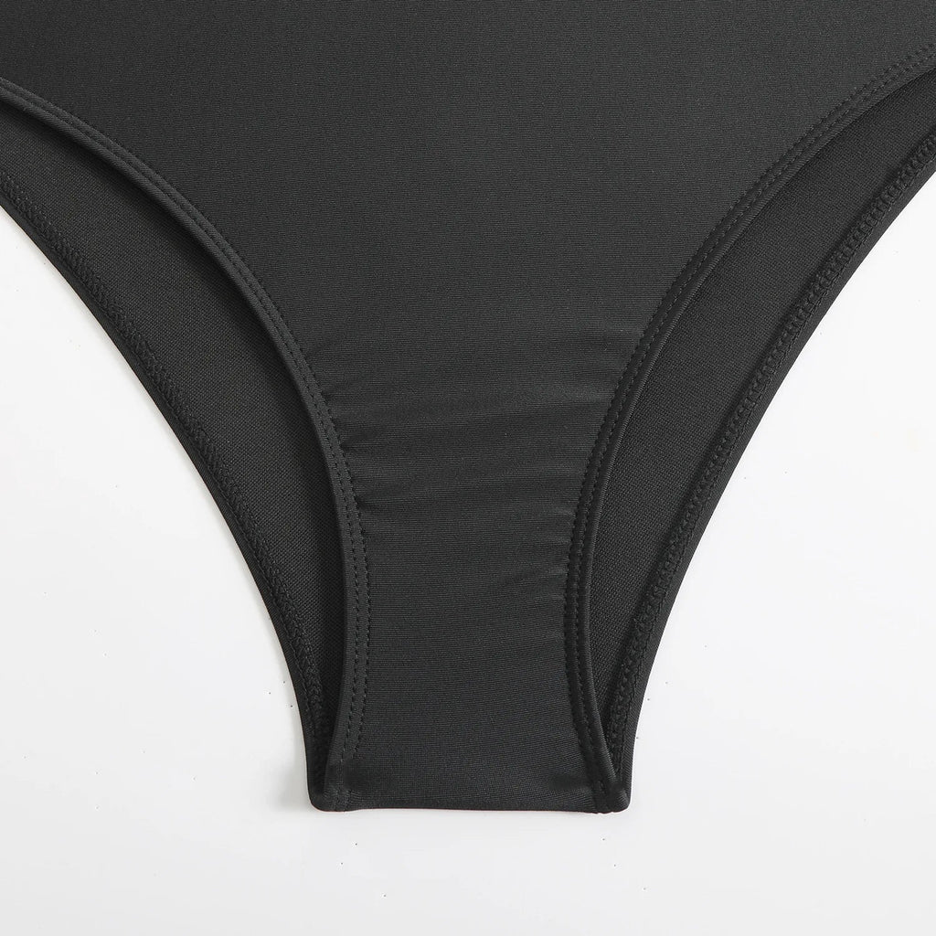 Vintage Black Swimwear Women 2026 Sexy One Shoulder Front Cross Hollow Out Slim One Piece Swimsuit Beach Bathing Suit Monokini