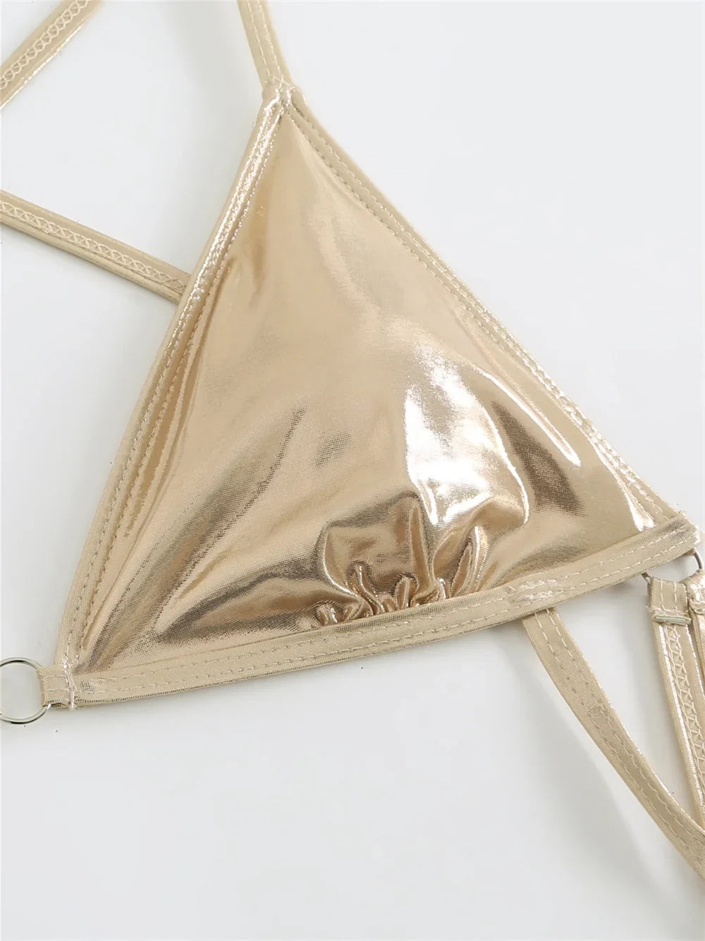 Sexy Extreme String Monokini Micro Bikini Swimsuit Women Shiny Y2K Swimwears Beach Trikini Backless Bathing Suit Vacation Outfit