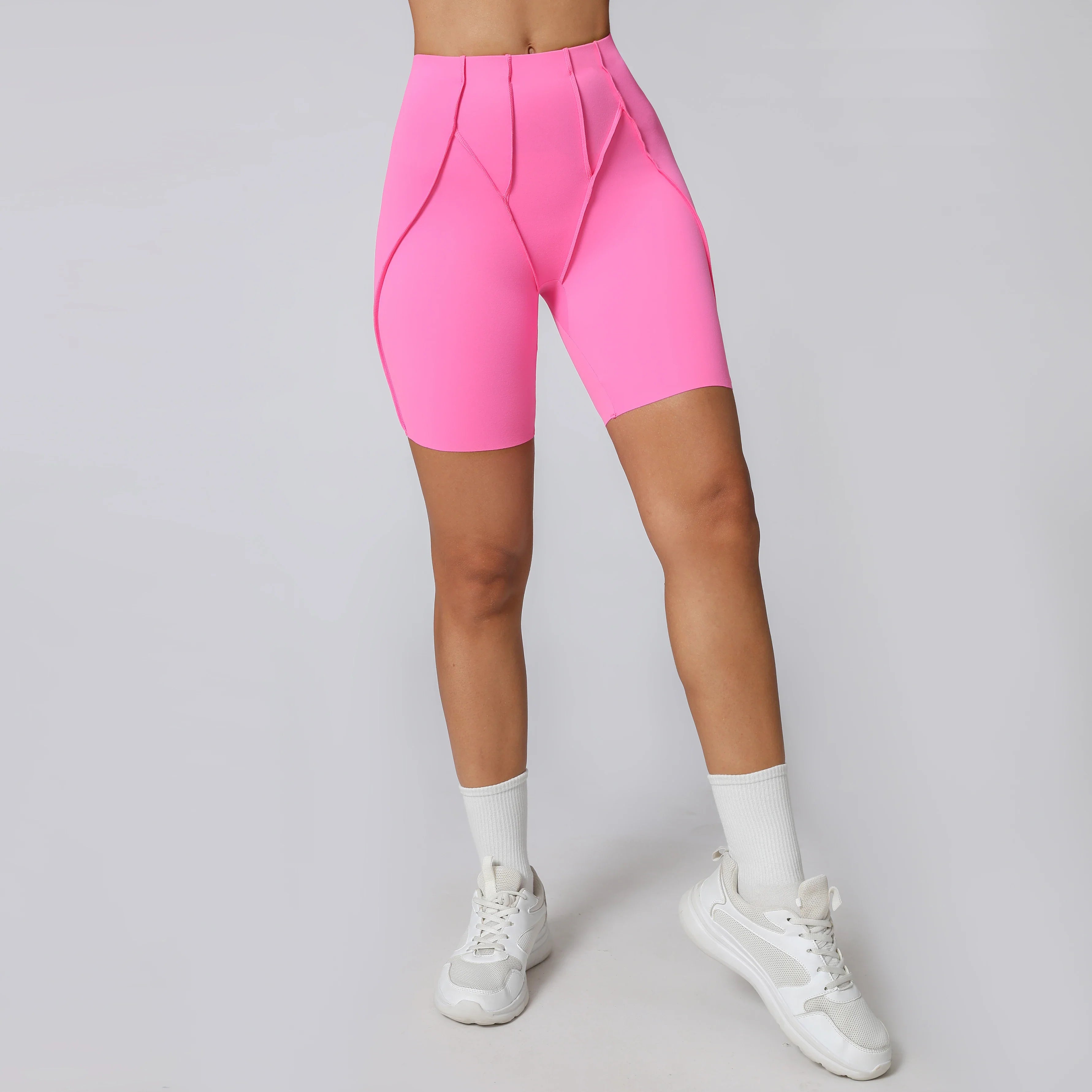 Yoga Shorts Women Fitness Shorts V-shaped Waist Running Cycling Shorts Breathable Sports Leggings Workout Gym Shorts