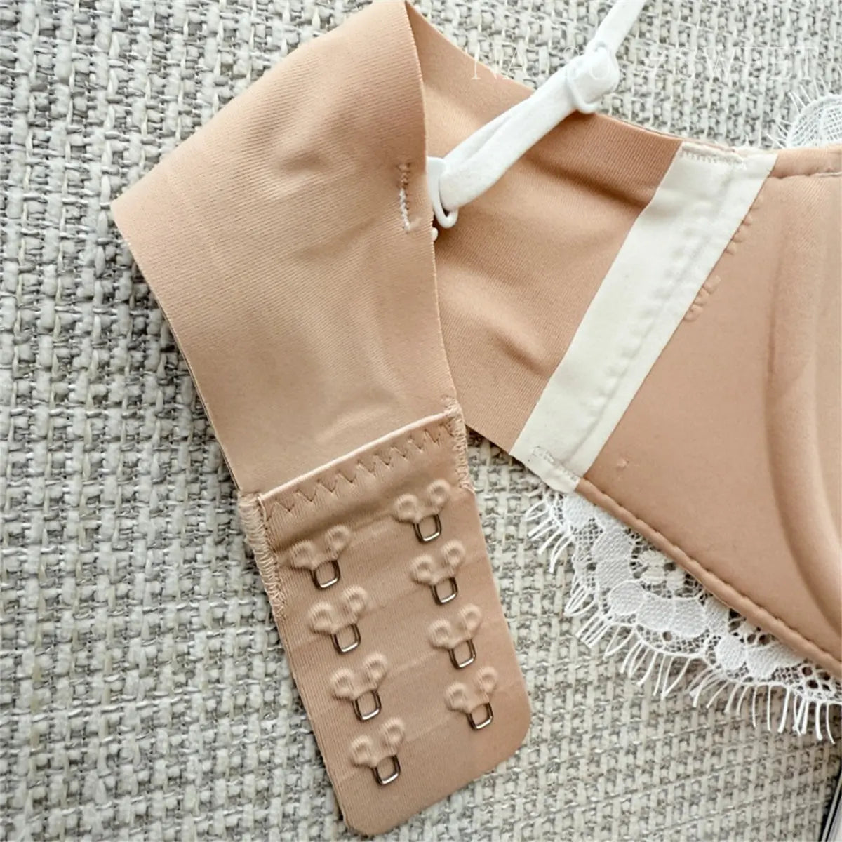 Deep V Halter Neck Bra Set French Style, Lace Push Up Bralette for Small Chest, Sexy Wireless Triangle Bra Set MOYISU Sexy Tushy