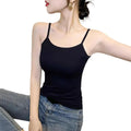 Summer Basic Undershirts Women's Slim-Fit Camisole Spaghetti Strap Sleeveless Tank Top Scoop Neck Cami Shirts