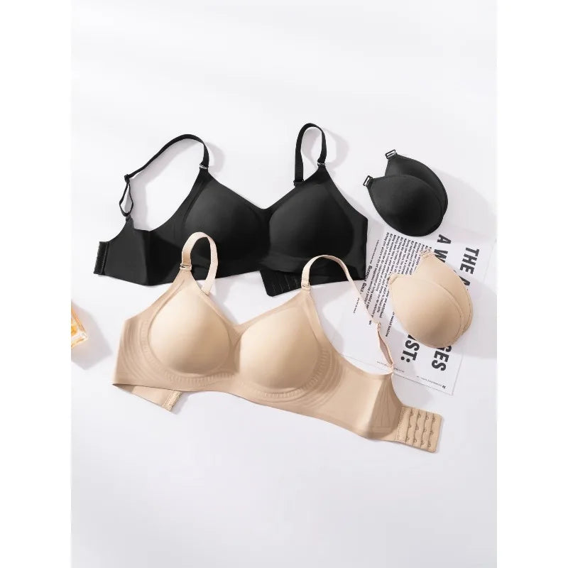 Push Up Bra for Small Bust – Seamless Wirefree Bralette with Cross Back, Soft Support Lift & Anti-Sagging Comfort Invisible Wear