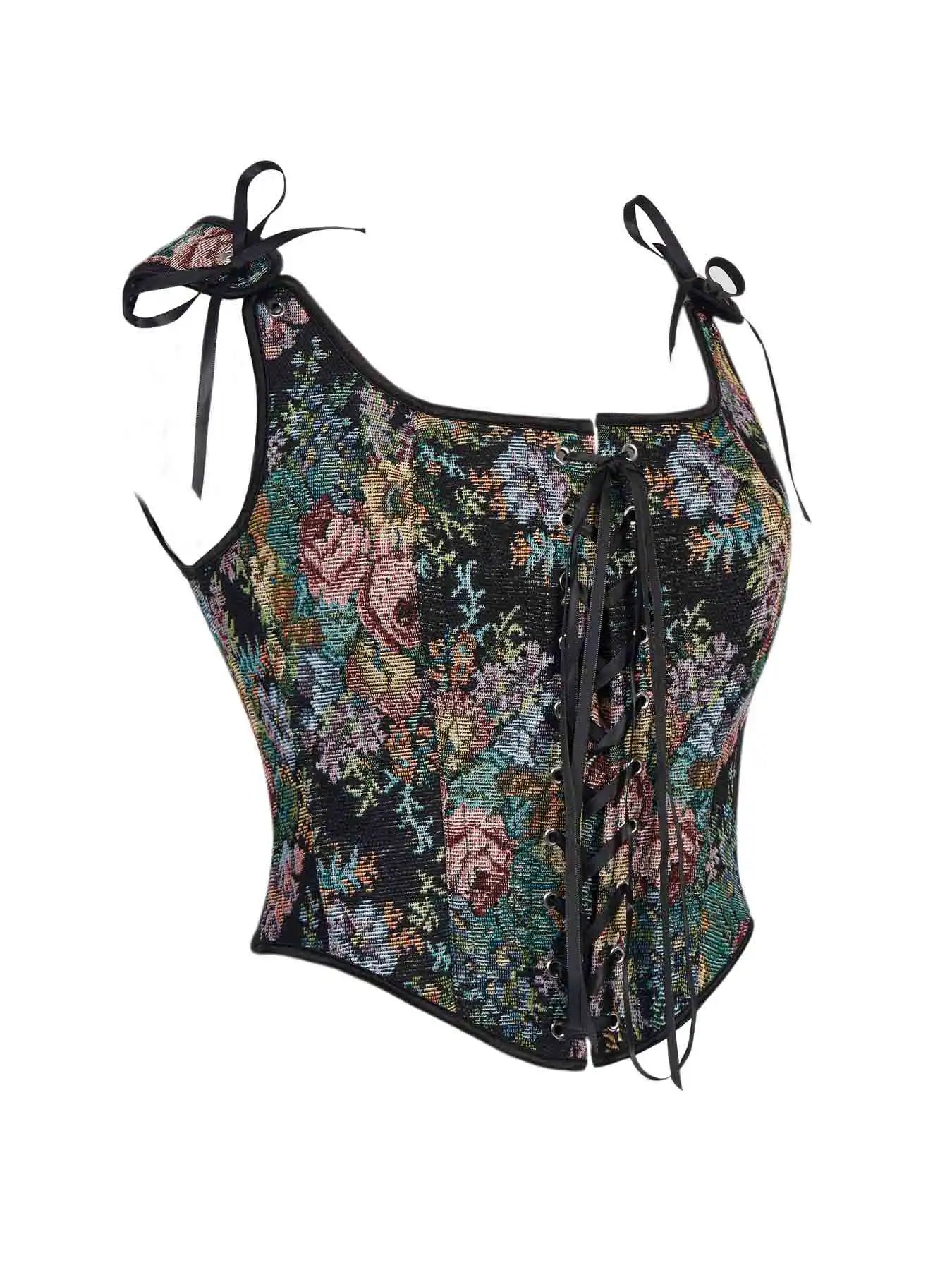 New European and American corset Christmas Jacquard Fishbone Corset gathered waist and abdomen palace body shaping coat.