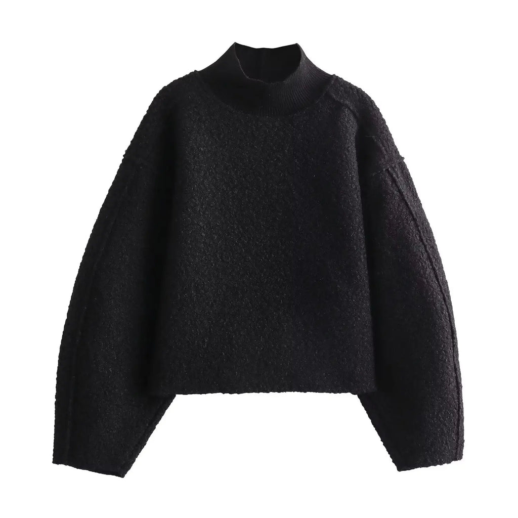 Foridol Turtleneck Fluffy Hoodie for Women Autumn Casual Loose Pullovers Female Basic Fashion Winter Women's Sweatshirts