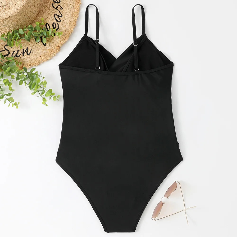 S - XXL Sexy Wrinkled One Piece Swimsuit Women Swimwear Female Monokini Swimsuits 2025 Bathing Suit Swim Beach Wear Bodysuit