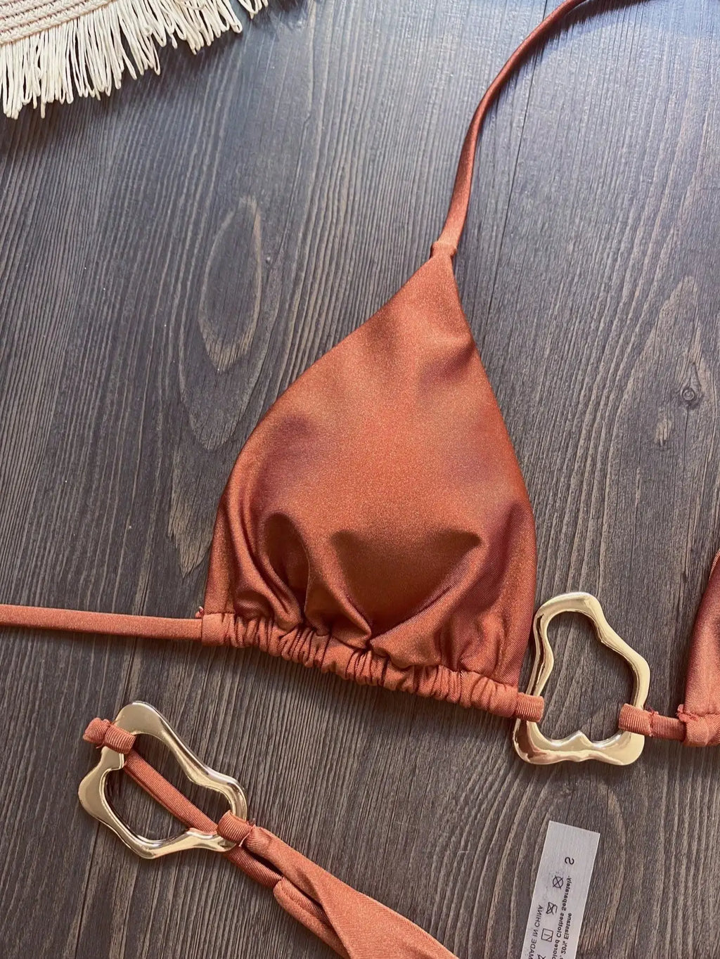 New Sexy Bikini Solid Color Lace-up Split Two-piece Swimsuit for Women