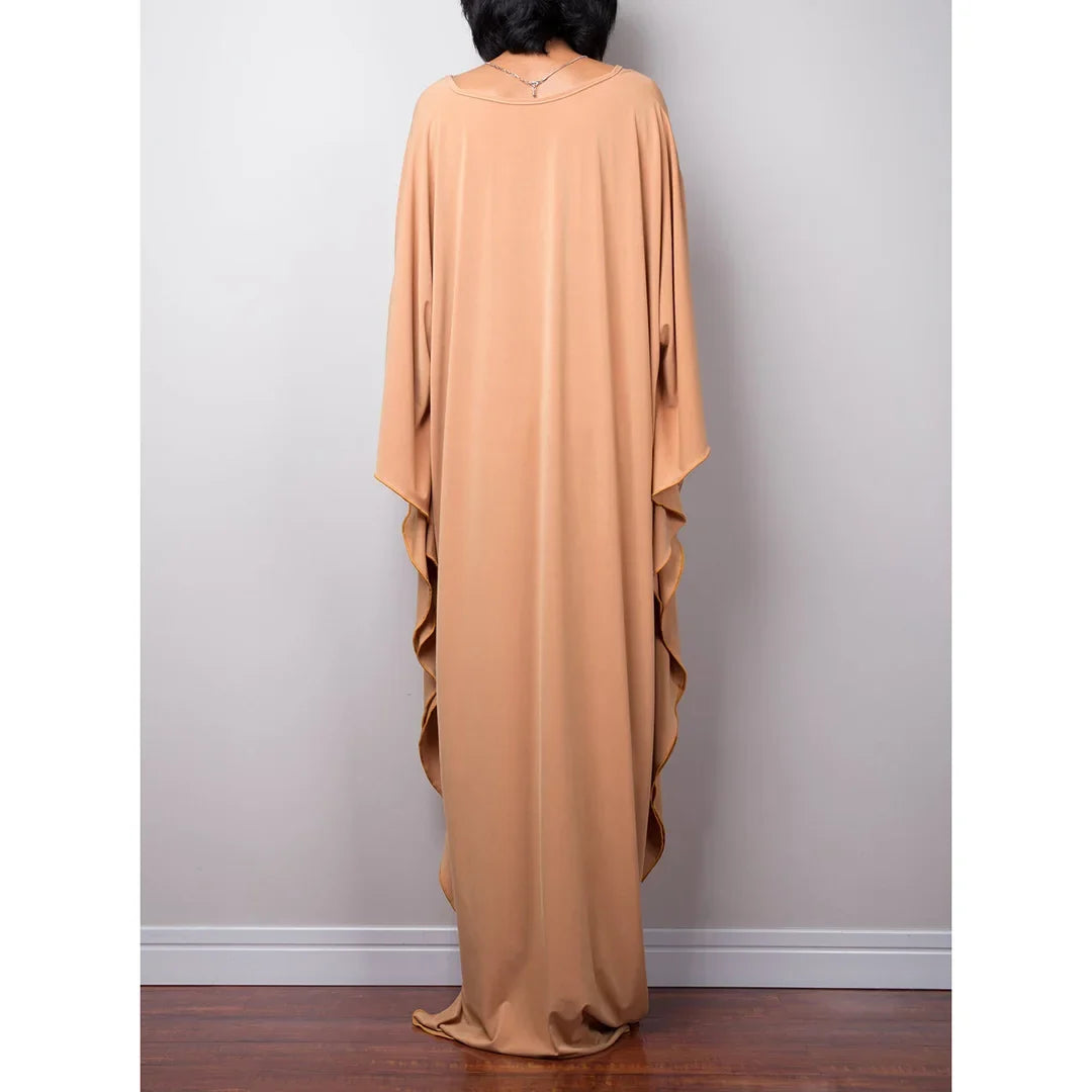 Greek Goddess Long Dress Batwing Sleeve Tunic Beach Cover Up Cover-ups Beach Dress Beach Wear Beachwear Kaftan Maxi Dress V4427