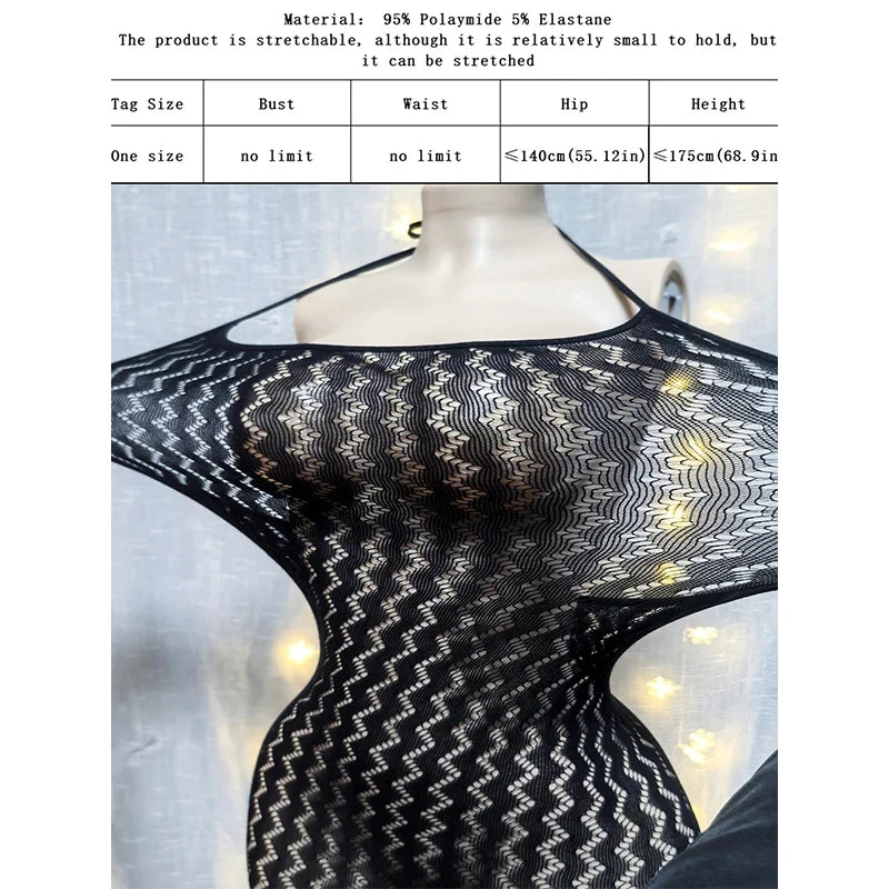 1PC Women Sexy Fishnet Beach Cover Up Hollow Out Bodycon Dress See Through Summer Swimwear