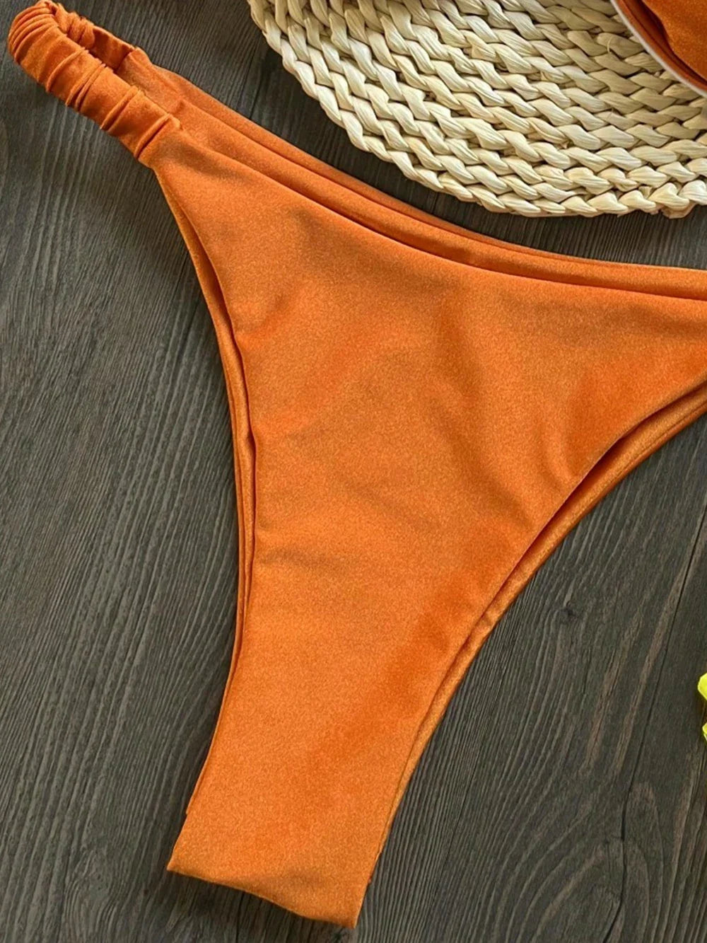 Sexy 3D Flower Bikini Set 2026 Women Black White V Wire Underwired Micro Mini Swimsuit Beach Bathing Suit Pleate Thong Swimwear