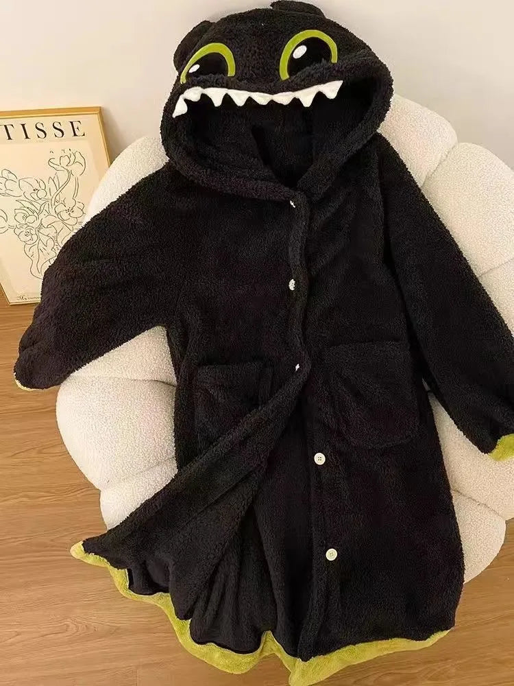 Adult Kigurumi Toothless Dragon Onesie Pajamas Cosplay Costume Robes Anime Nightgown Halloween Cartoon Sleepwear Slipper