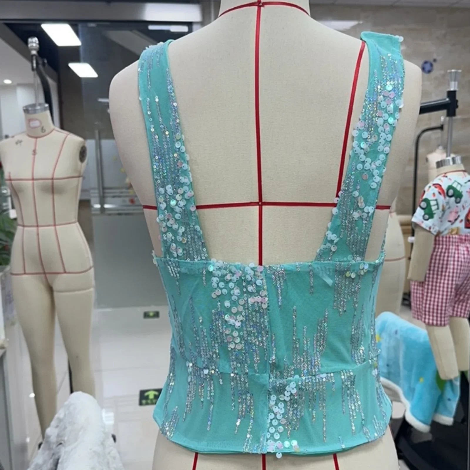 Women Shine Bright Like a Diamond Sparkly Sequin Tank Tops Summer Slim Fit Deep V Neck Spicy Girl Vest