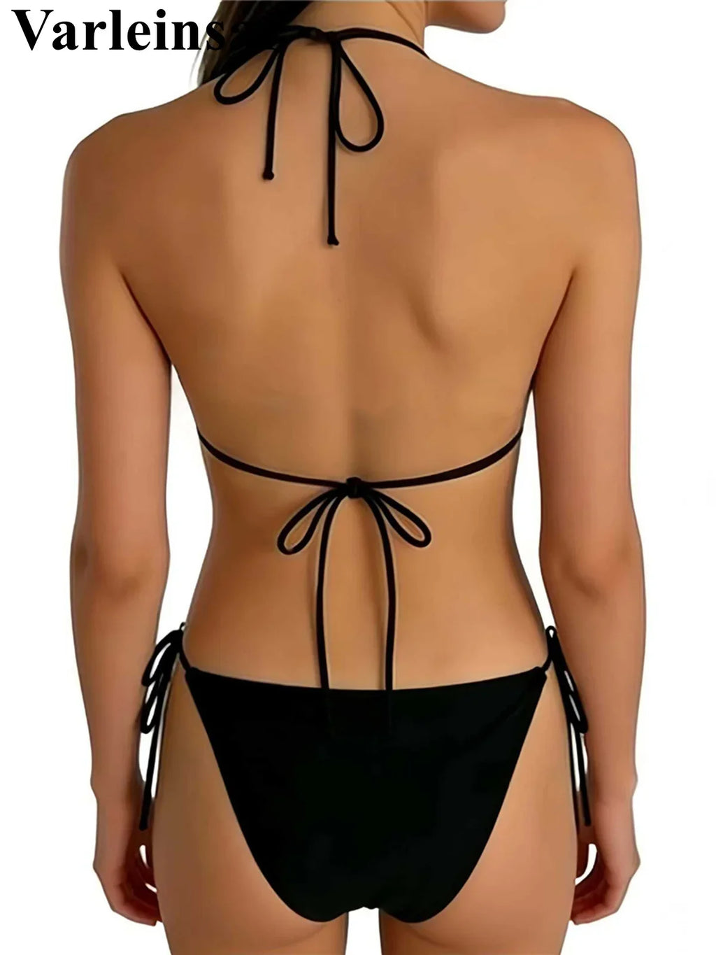 New Sexy Shell Beads Scalloped Bikini Women Swimwear Female Swimsuit Two-Pieces Bikini Set Halter Bather Bathing Suit Swim V8026