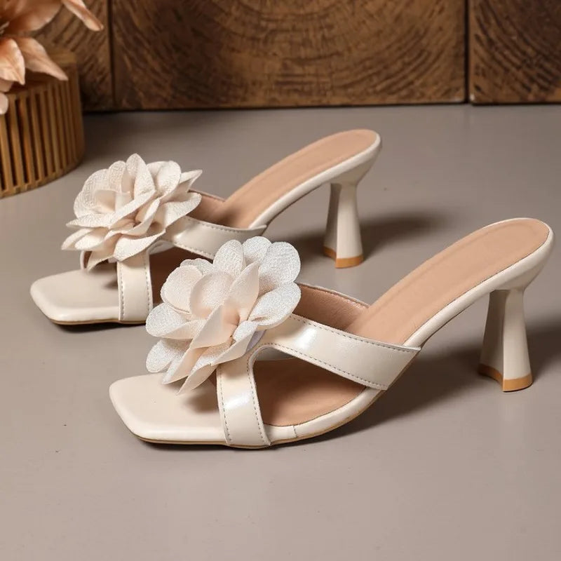 Summer New Women Sandals Shoes  Decor  Ladies  Dress Party Female High Heel Slippers