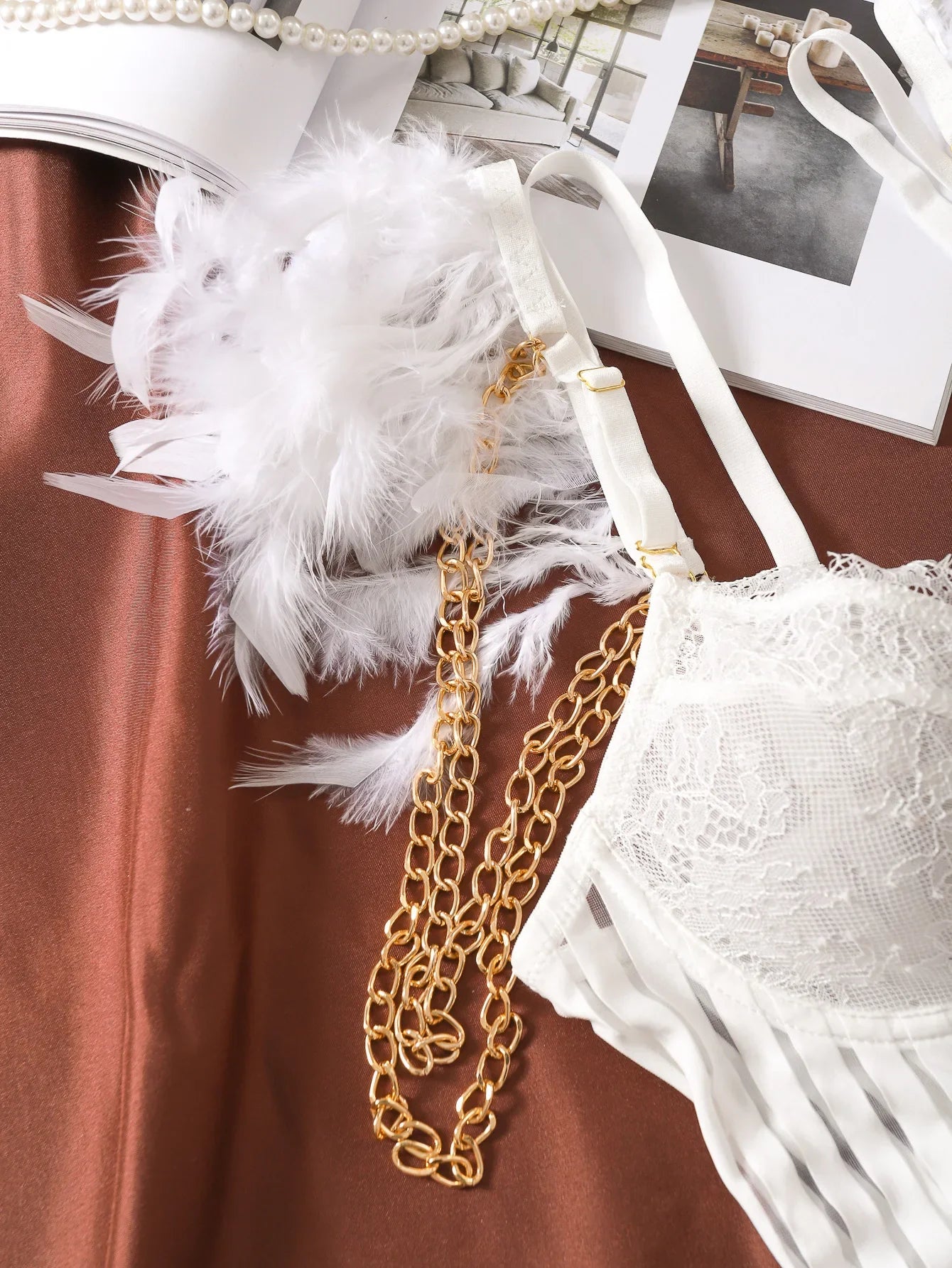 Fashionable New Sexy Lace Spliced Flower Embroidery Mesh Backless Deep V Suspenders Sleeveless Bodysuits Charming Casual H2F1