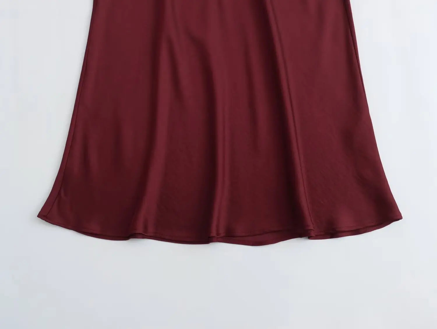 Foridol Autumn Winter Burgundy Satin Skirt Women Party Silk Skirt High Waist Straight Long Faldas Mujer Christmas Skirt