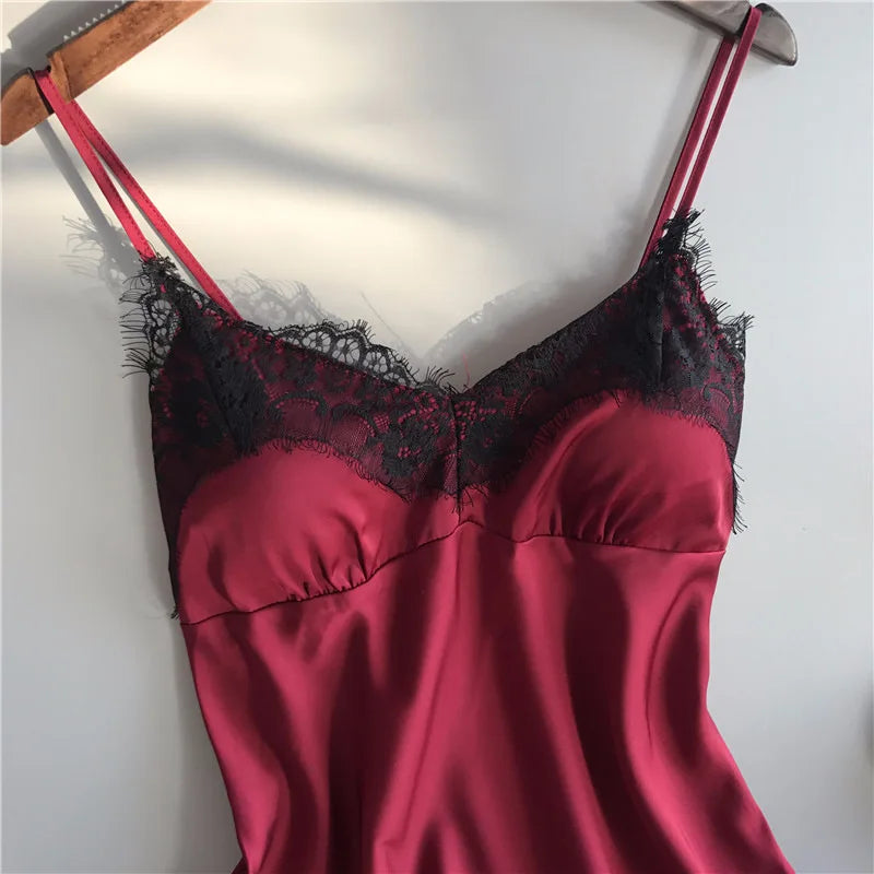 New Women Pajama V-Neck Lace Suit Fashion Sexy Lingerie Pyjamas Sleep Shorts Set Sleepwear No Padded