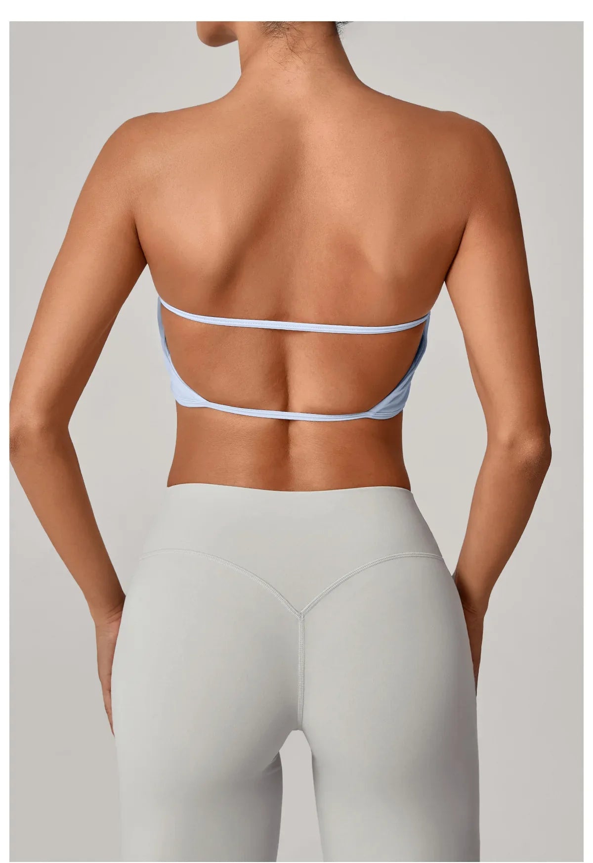 Women Strapless Sports Bra Gym Top Quick-Drying Yoga Clothes Women Tube Top Fitness Chest Wrap Underwear Workout Bra Female