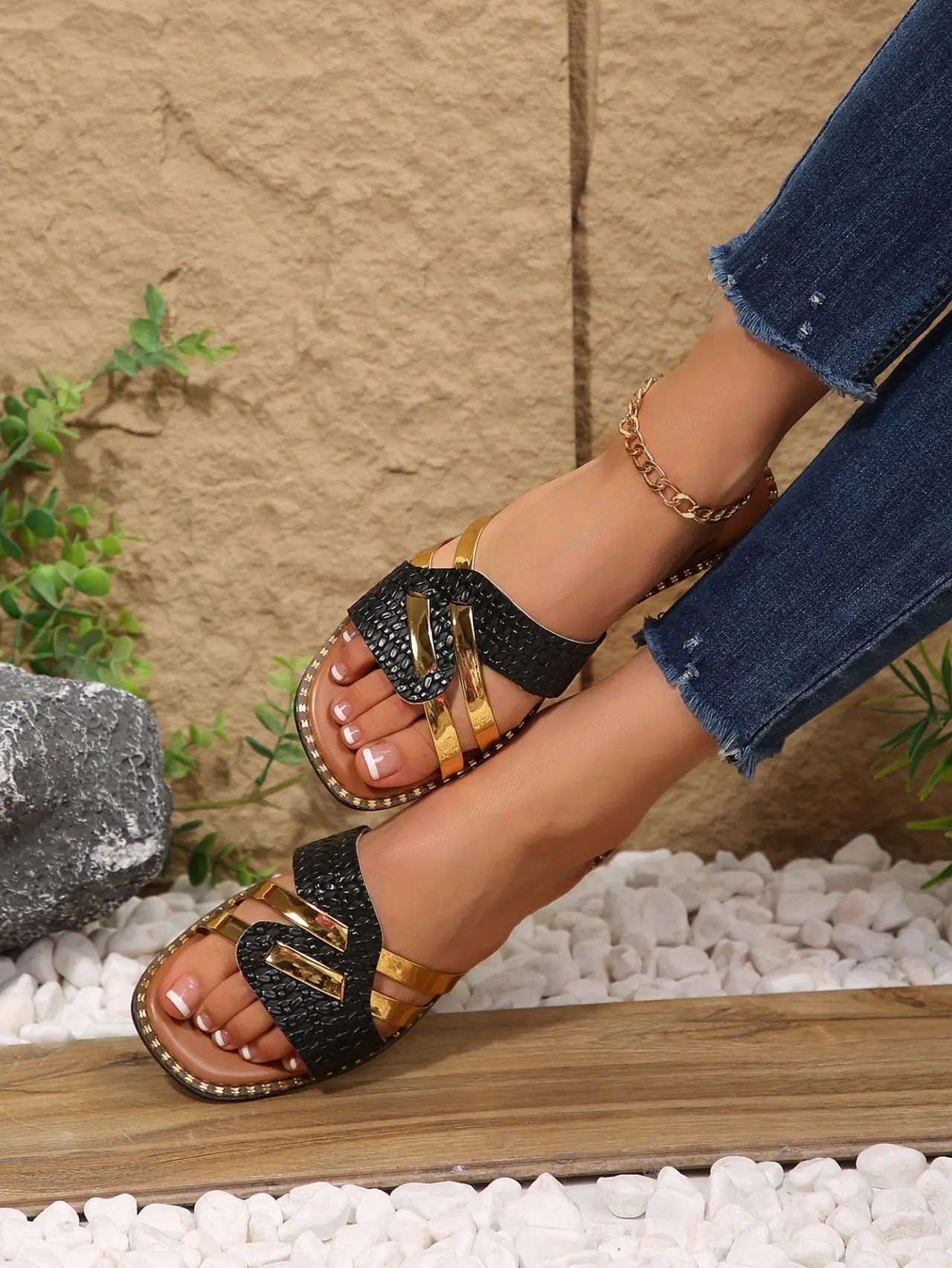 Women's Slippers New Summer Style Braided Versatile Casual Sandals Soft Sole Women's Flip Flop Women's Sandals Zapatos De Mujer