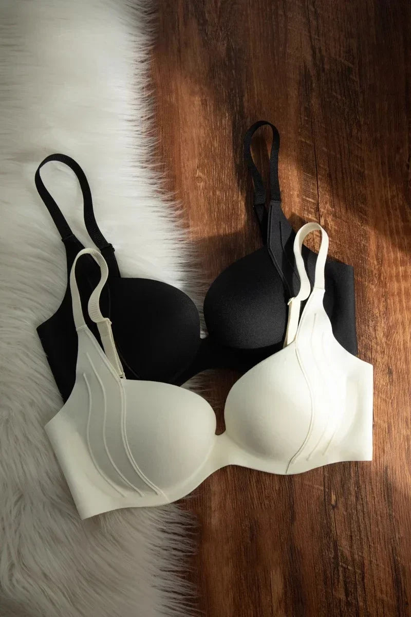 MOYISU Anti-Sag Full Coverage Bra Small Bust | Wireless Push Up Lift | Seamless Bralette for Summer Cooling Comfort CA Underwear