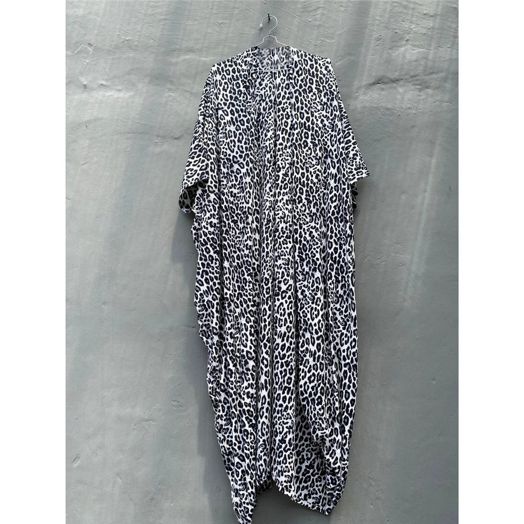 17 Colors Leopard Printed Colorful With Belt Tunic Cover-ups Beach Dress Beach Wear Beachwear Female Women Beach Cover Up V4510L