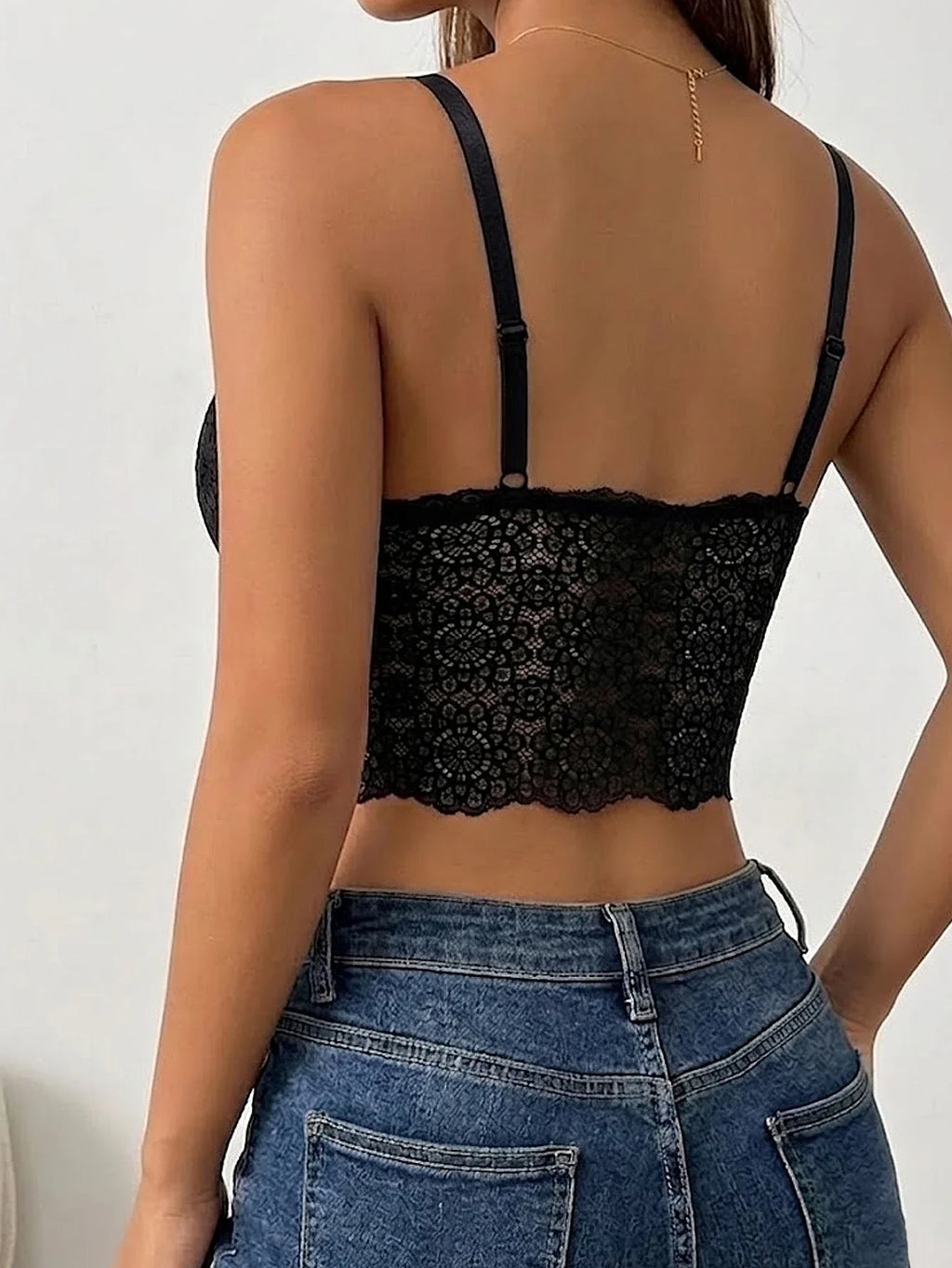 Women's Sexy Floral Lace Bralette Push Up Crop Cami Top Mesh Unlined Wireless Bra Comfortable Female Lingerie Underwear