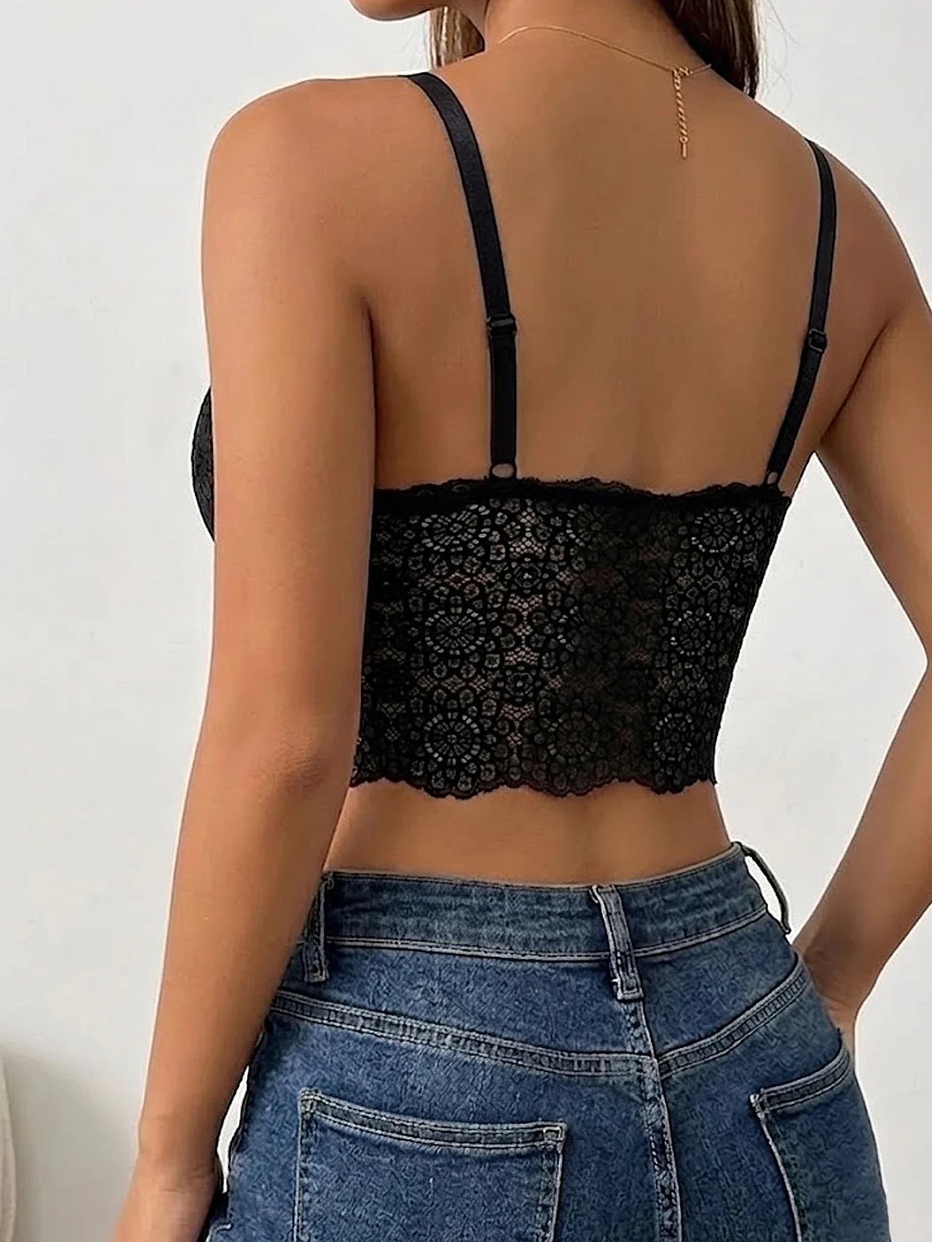 Women's Sexy Floral Lace Bralette Push Up Crop Cami Top Mesh Unlined Wireless Bra Comfortable Female Lingerie Underwear