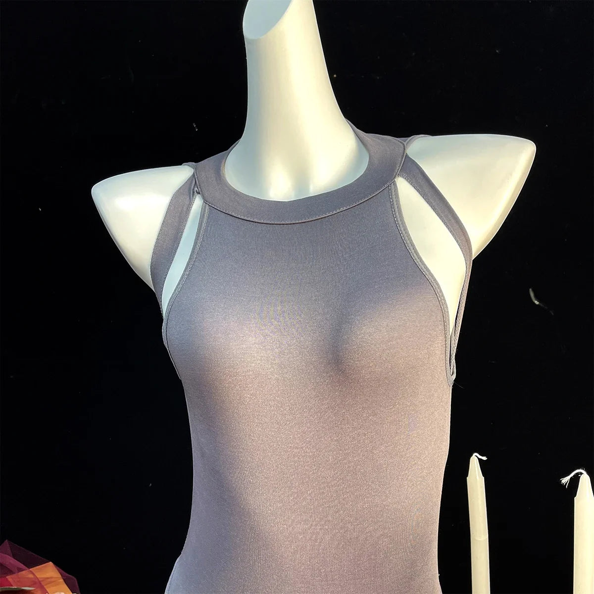 Sexy Crotchless Lingerie Women Hollow Sexiest Bodysuit Erotic Costumes Baby Doll Dress Elastic Porn Underwear Open Crotch Outfit