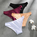 4Pcs Women's Cotton Seamless Briefs Intimates Women Sexy Panties Solid Color Breathable Underwear Female Low Waist Soft Lingerie
