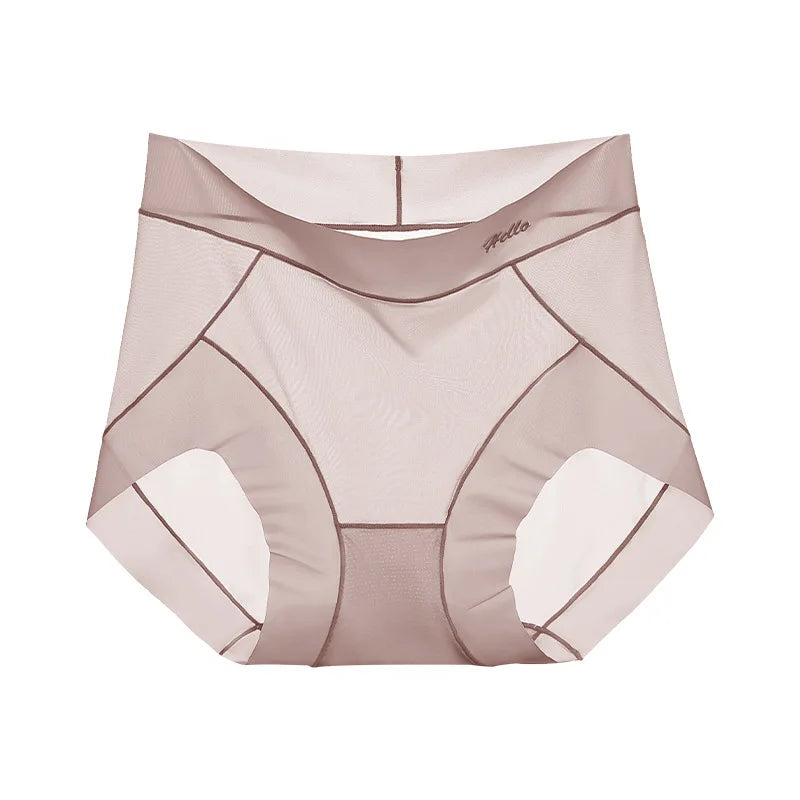 Ultra-thin ice silk seamless underwear for women, ultra-thin cool breathable mask underwear briefs