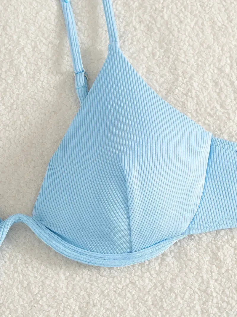 ZTVitality Solid Underwire Sexy Bikini 2025 New Arrival Biquini Padded Push Up Bandage Swimsuit Women Swimwear Summer Beachwear
