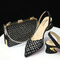 Doershow beautiful Italian Shoe and Bag Set New Shoes and Bag Set In Italy gold Color Italian Shoes with Matching Bags! HFG1-10